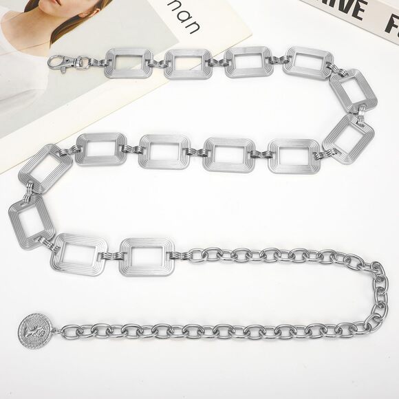 Metal Waist Chain Belt Women Adjustable Body Link Belts Ladies Fashion Chain🤓 - Picture 7 of 7